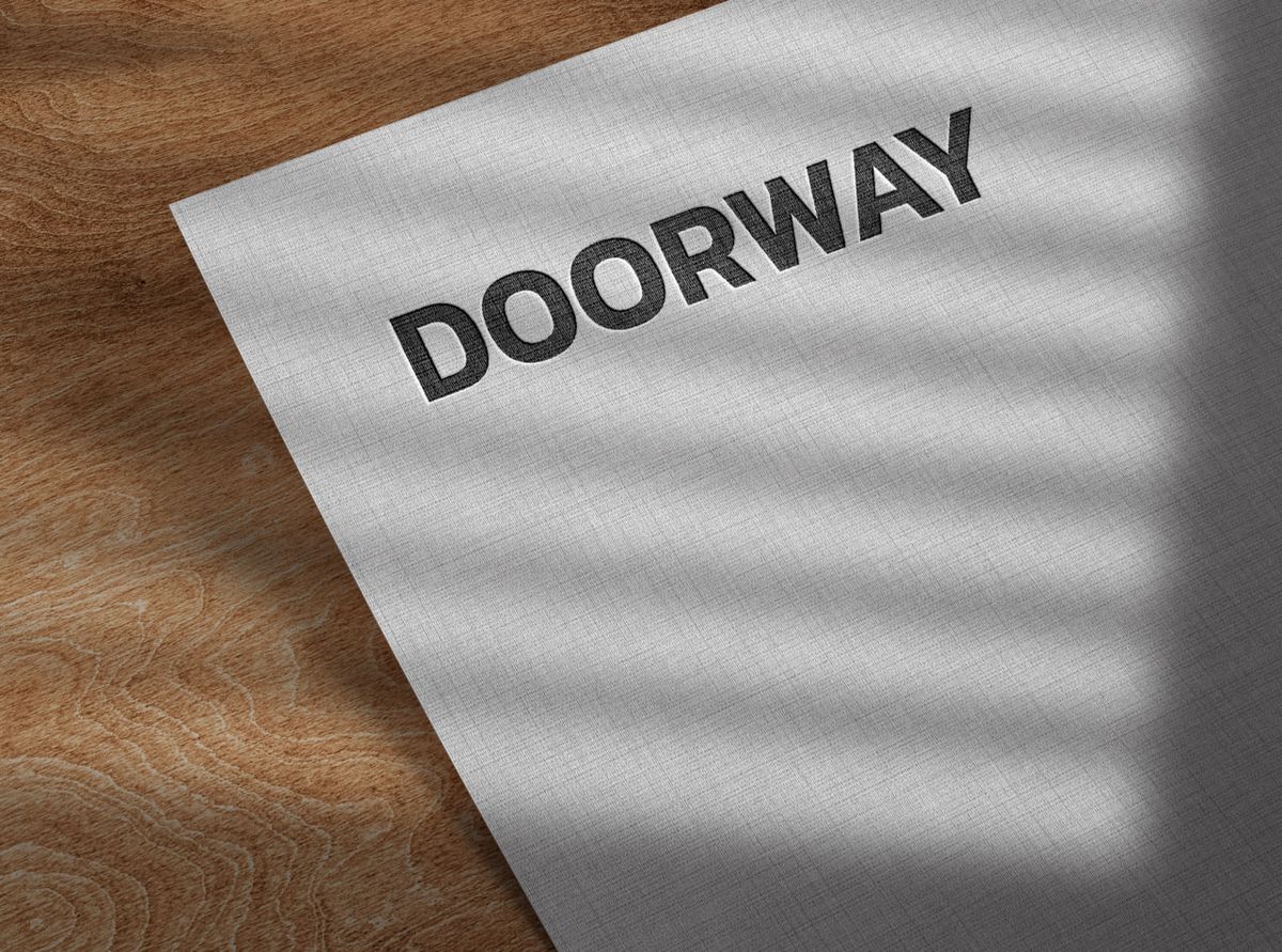Doorway logo on the paper